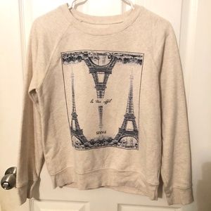 Paris Cream Small Crewneck Sweater